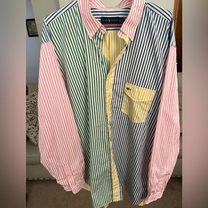 Polo by Ralph Lauren striped multicolor Oxford shirt.